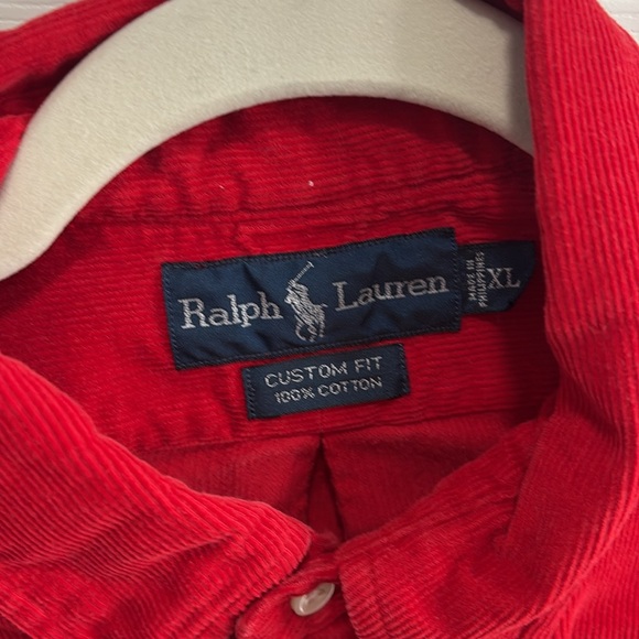 Ralph Lauren Red Corduroy Button-down Shirt - Picture 2 of 4